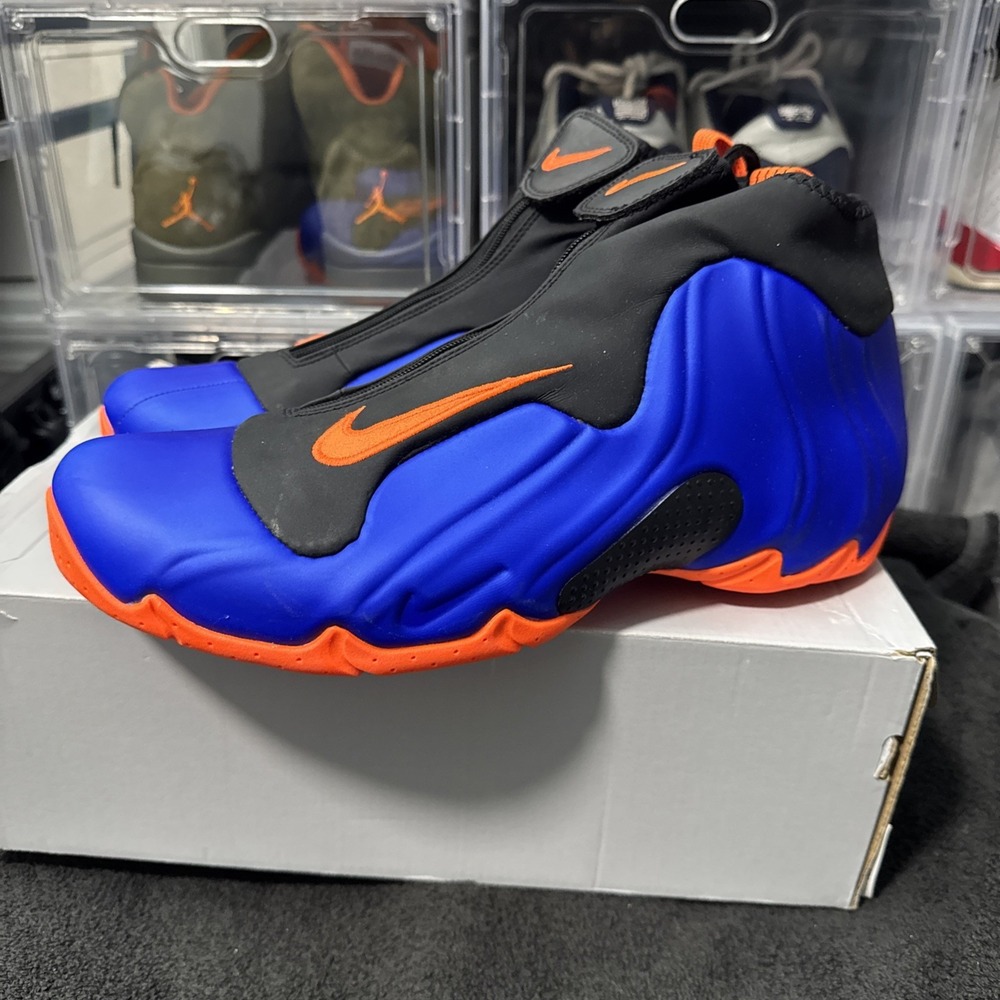 Nike Air Flightposite One A09378-401 New York Knicks Orange Black Blue Mens 10